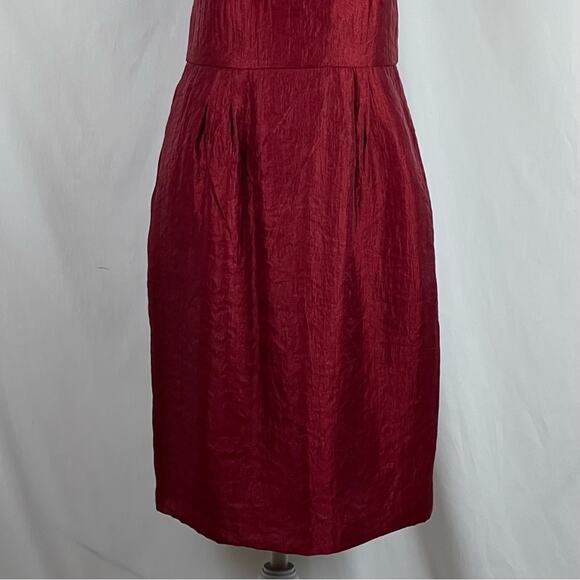 Maggy London Iridescent Burgundy DollCore Glam Feminine Event Dress NWOT Size 8 - Picture 4 of 13